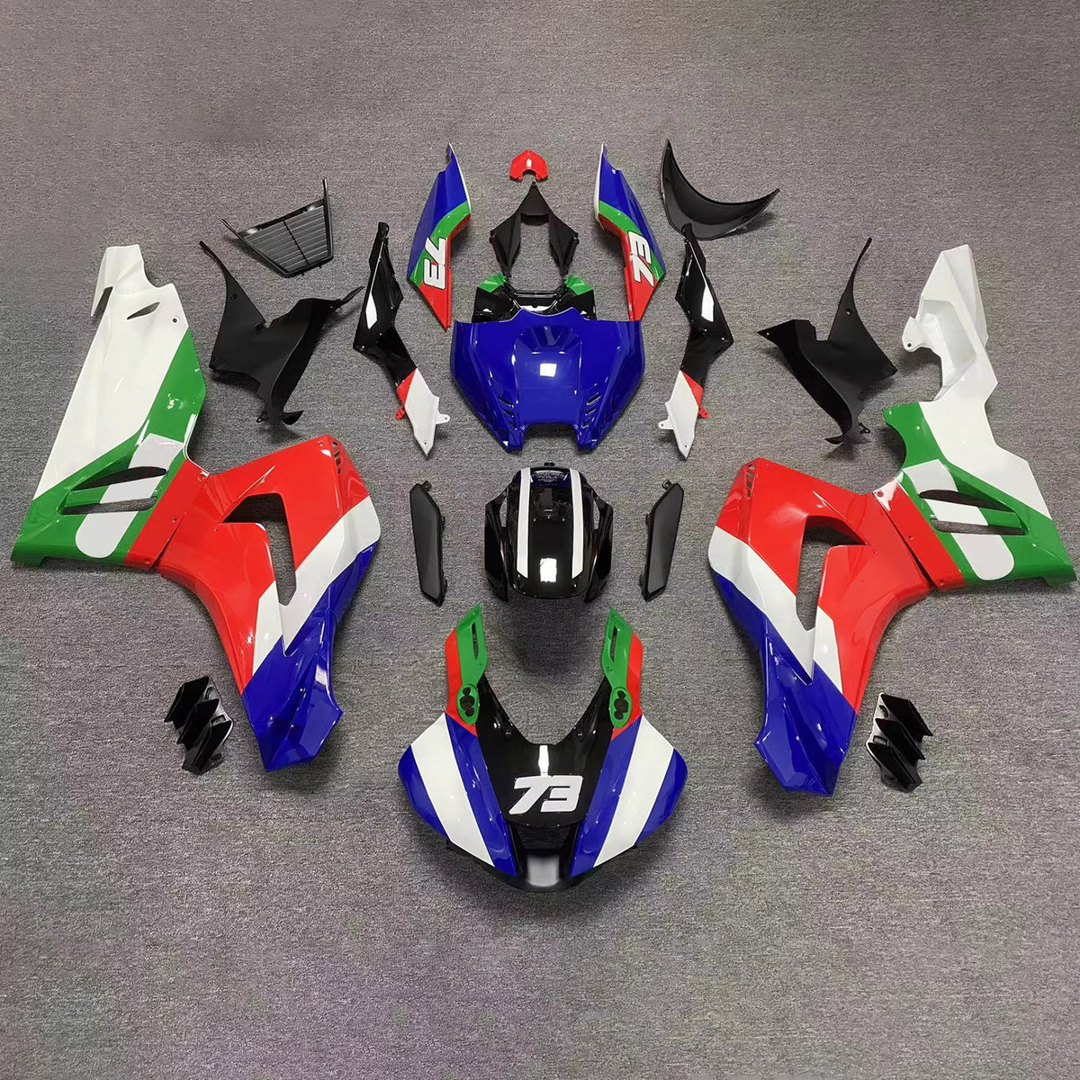 Kit carena Amotopart 2020-2023 Honda CBR1000RR-R nero blu rosso