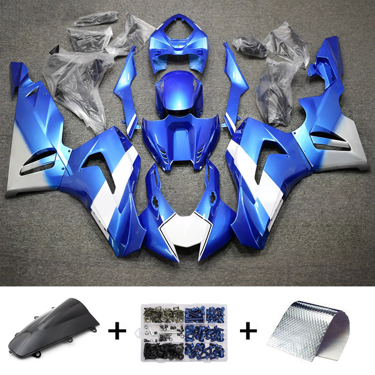 Amotopart 2020-2023 Honda CBR1000RR-R Blue Black Gray Fairing Kit