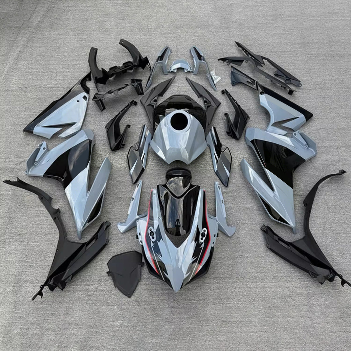 Amotopart 2022-2023 Honda CBR500R Gray Blue Black Fairing Kit