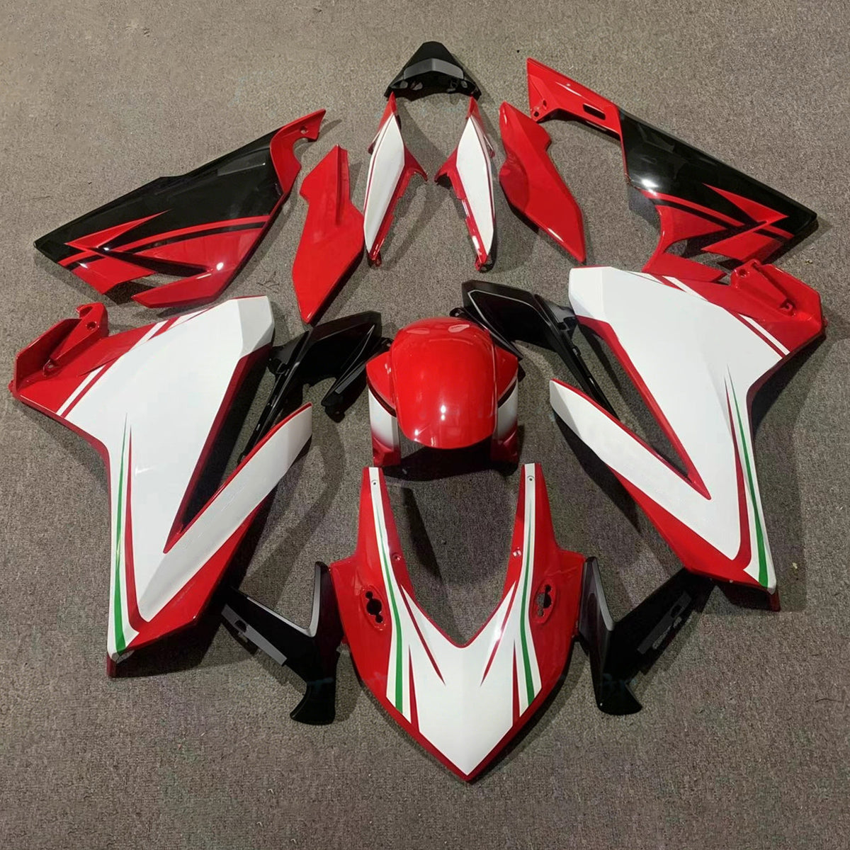 Amotopart 2019-2021 Honda CBR500R Red Gray White Black Fairing Kit