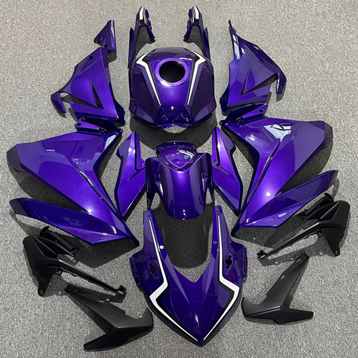 Amotopart 2019-2021 Honda CBR500R Purple Black Fairing Kit