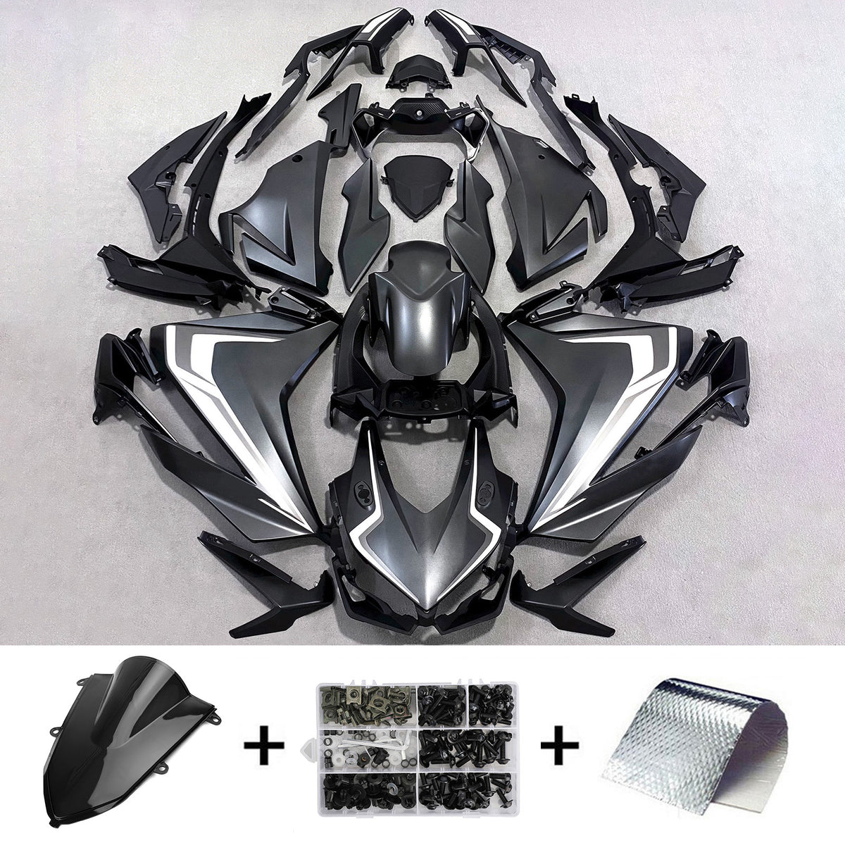 Amotopart 2022 Honda CBR400R Grå Sort Fairing Kit