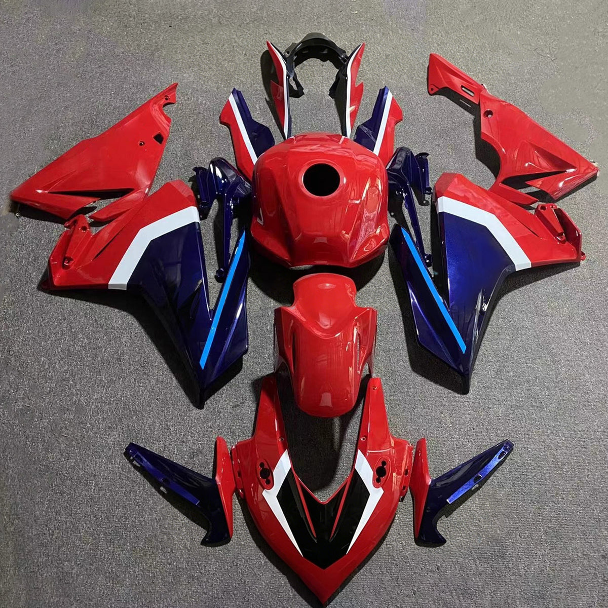Amotopart 2022 Honda CBR400R Blue Red Black Fairing Kit