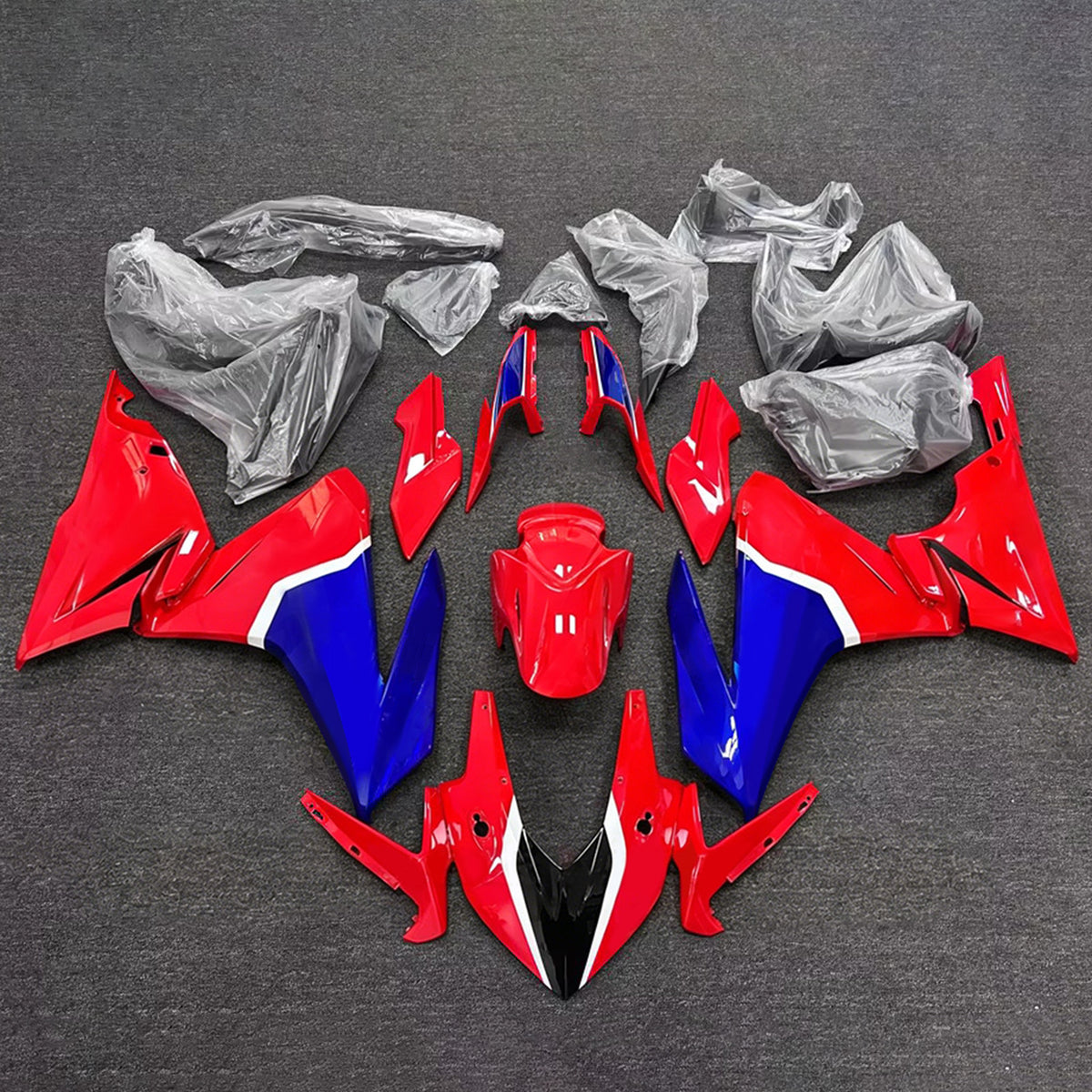 Amotopart 2022-2023 Honda CBR500R Red Black Gray Blue Fairing Kit