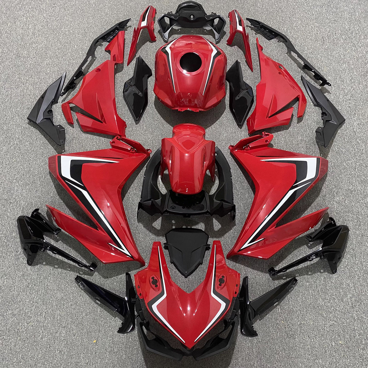 Amotopart 2022 Honda CBR400R Grå Rød Sort Fairing Kit