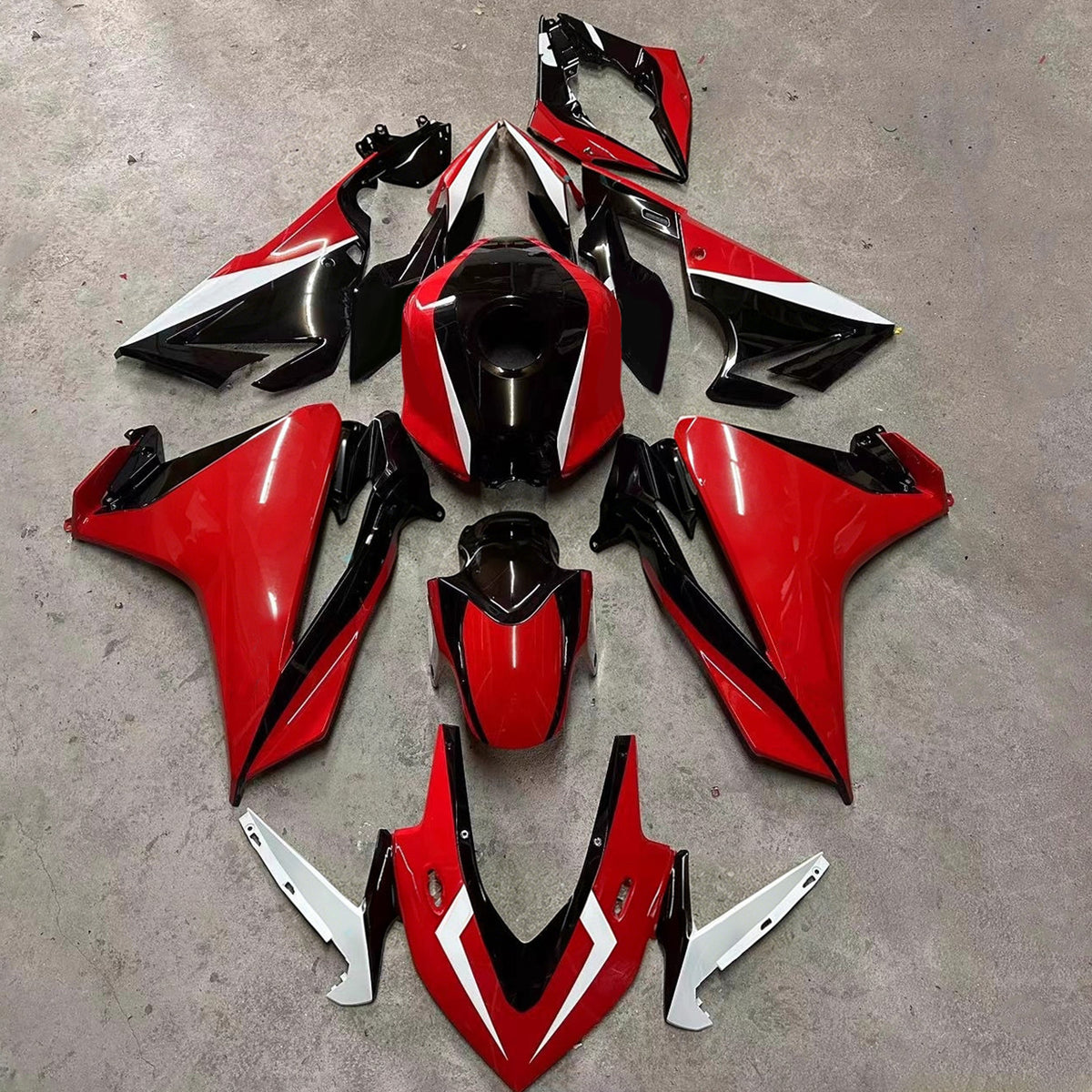 Amotopart 2022 Honda CBR400R Red Grey Black Fairing Kit