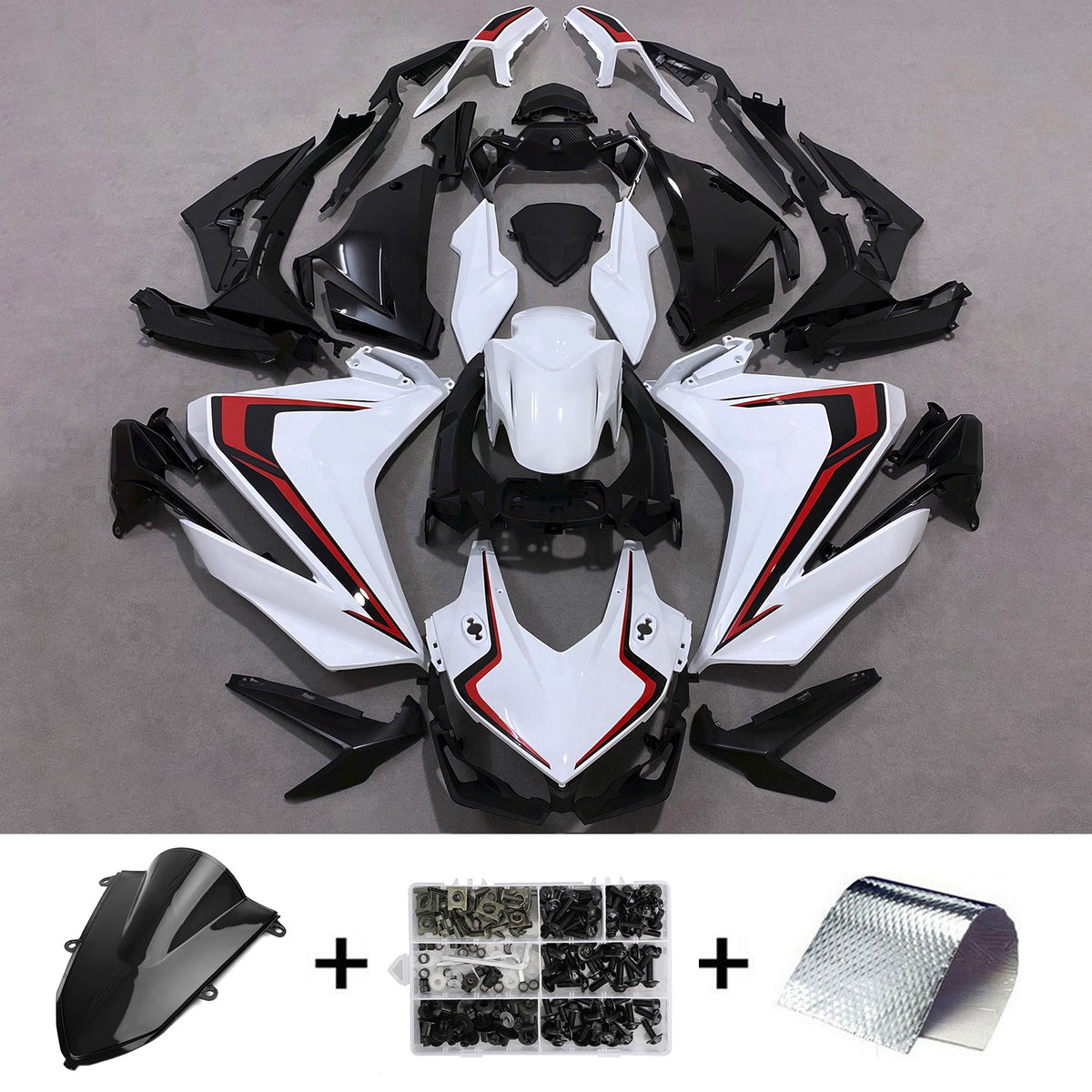 Amotopart 2022 Honda CBR400R Sort Grå Hvid Fairing Kit