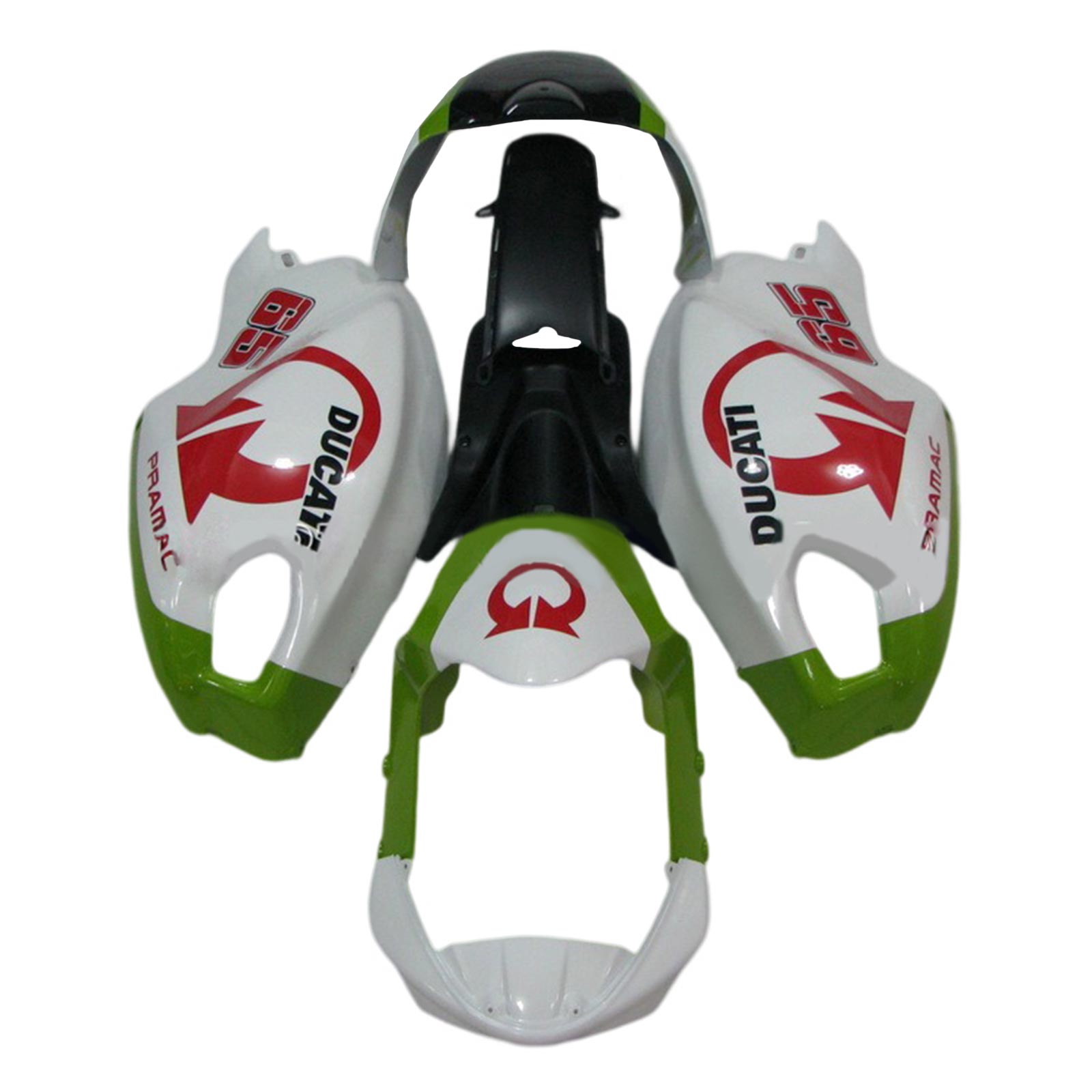 Amotopart varje år Ducati Monster 696 796 1100 S Evo Green & Red Fairing Kit
