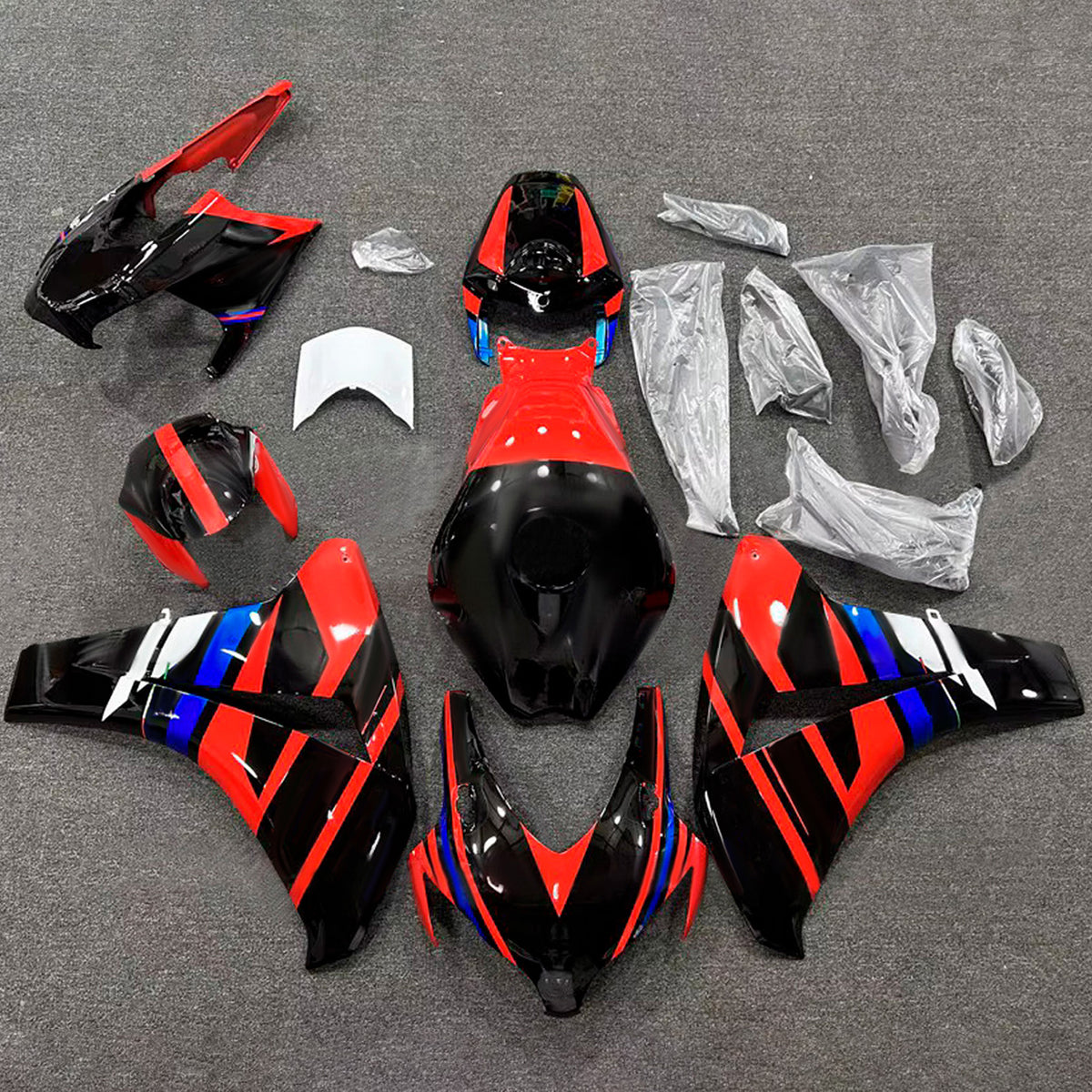 Amotopart 2008-2011 Honda CBR1000RR Black Orange Fairing Kit