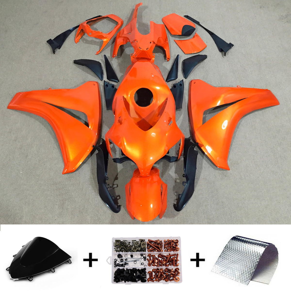 Amotopart 2008-2011 Honda CBR1000RR Orange Fairing Kit