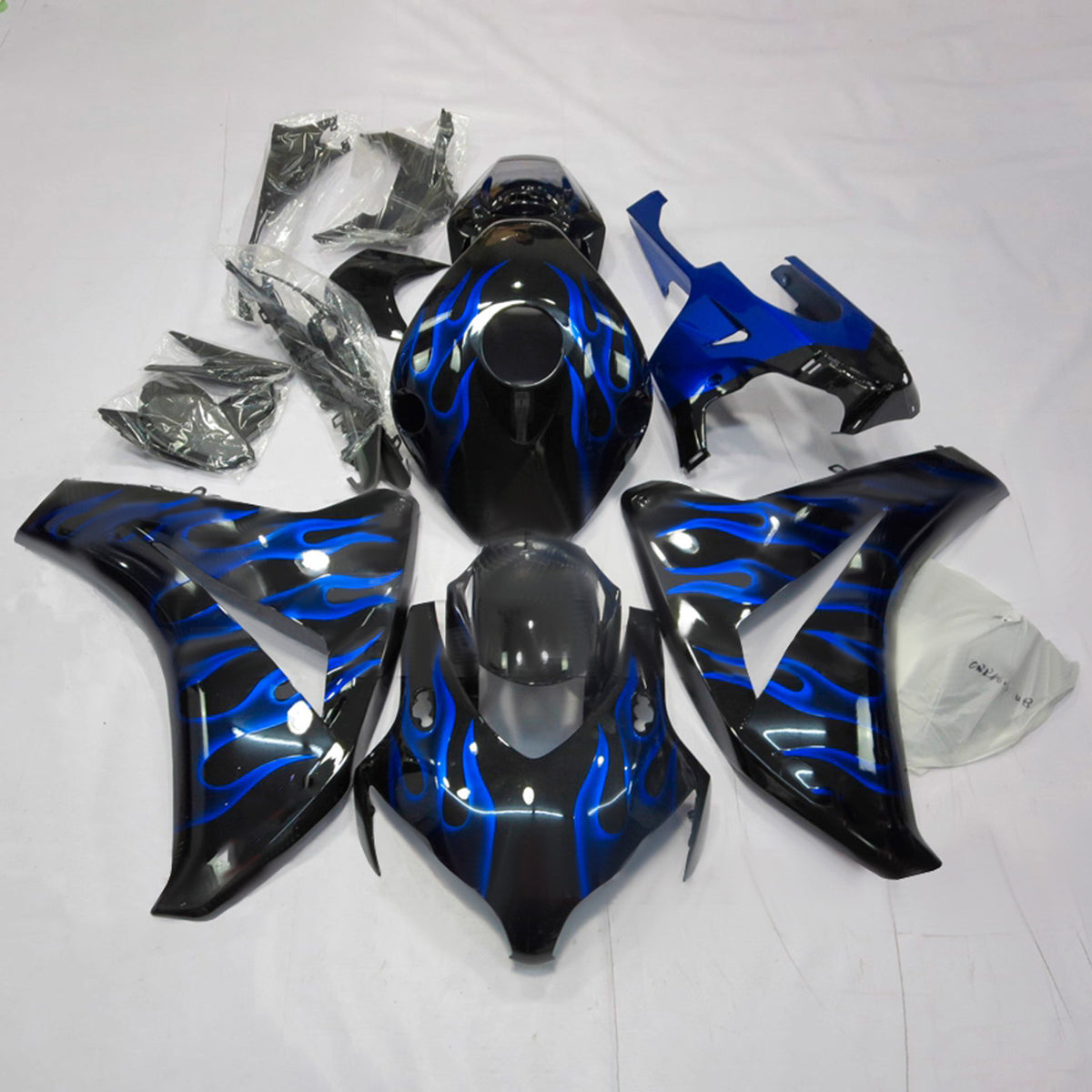 Amotopart 2008-2011 Honda CBR1000RR Black Blue Fairing Kit