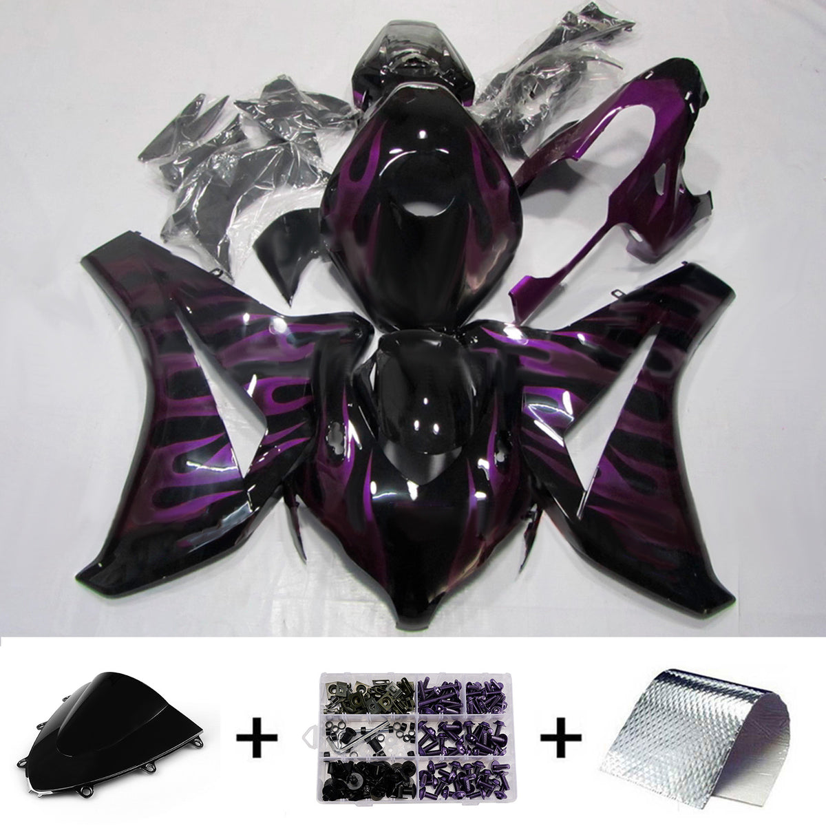 Amotopart 2008-2011 Honda CBR1000RR Black Fairing Kit