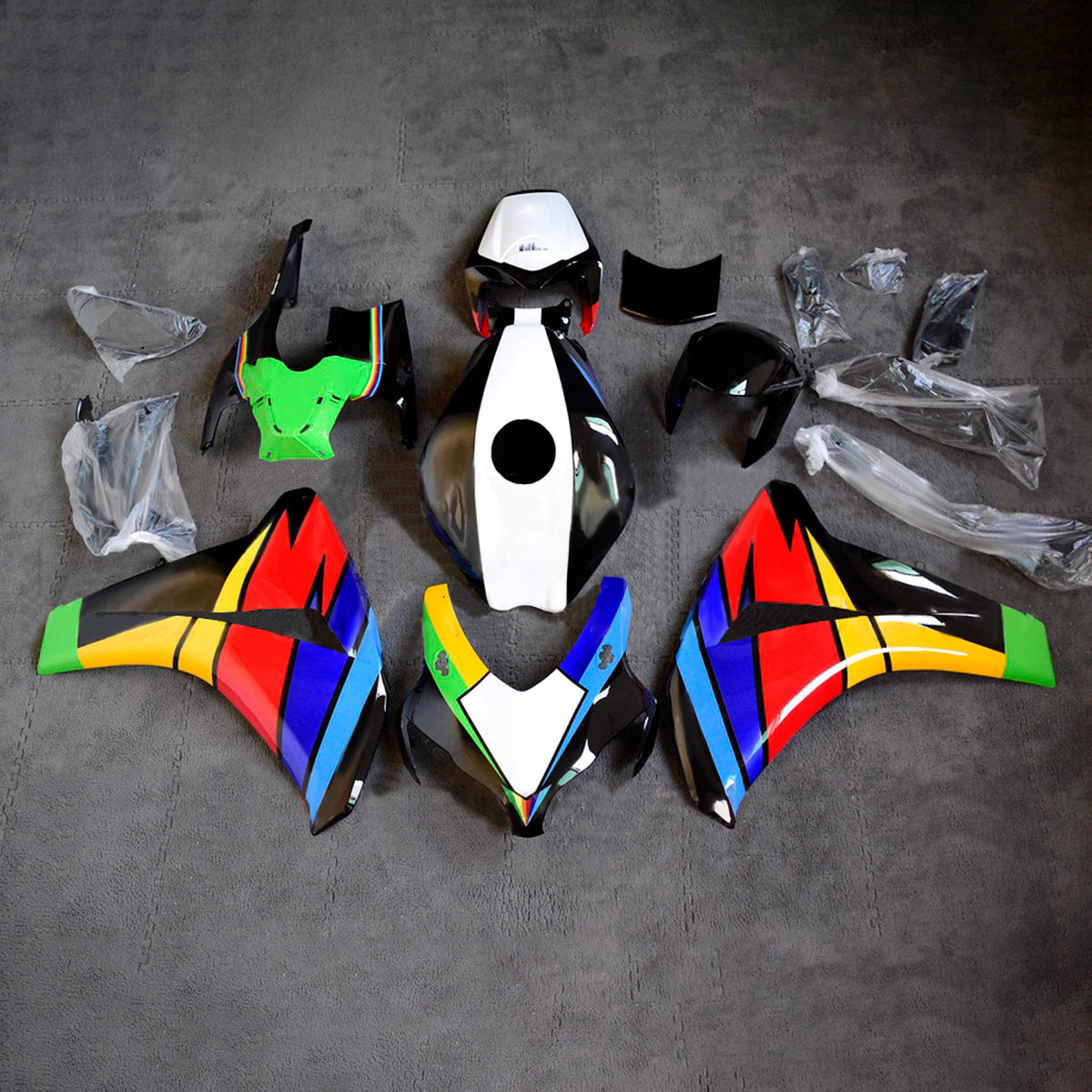 Amotopart 2008-2011 Honda CBR1000RR Rainbow Fairing Kit