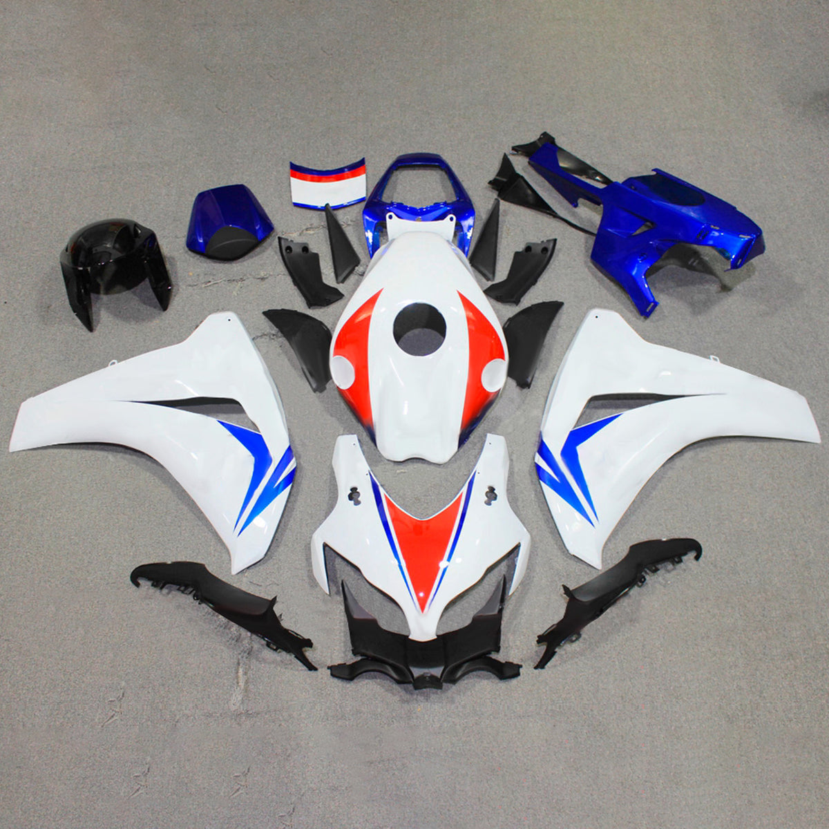 Amotopart 2008-2011 Honda CBR1000RR White Fairing Kit