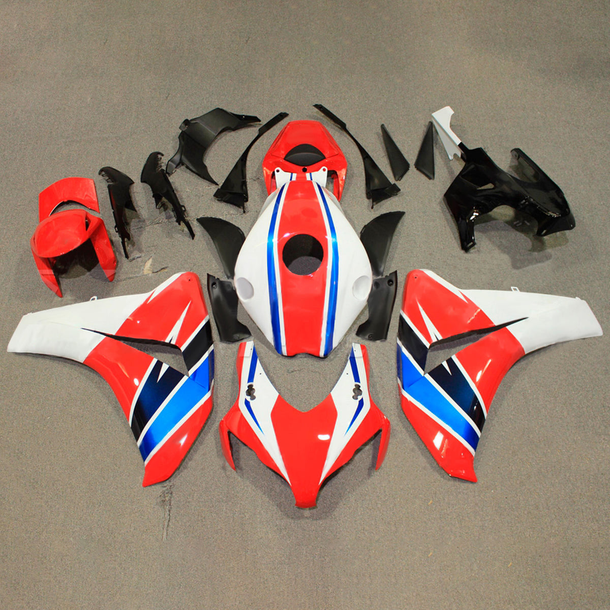 Amotopart 2008-2011 Honda CBR1000RR Red White Fairing Kit