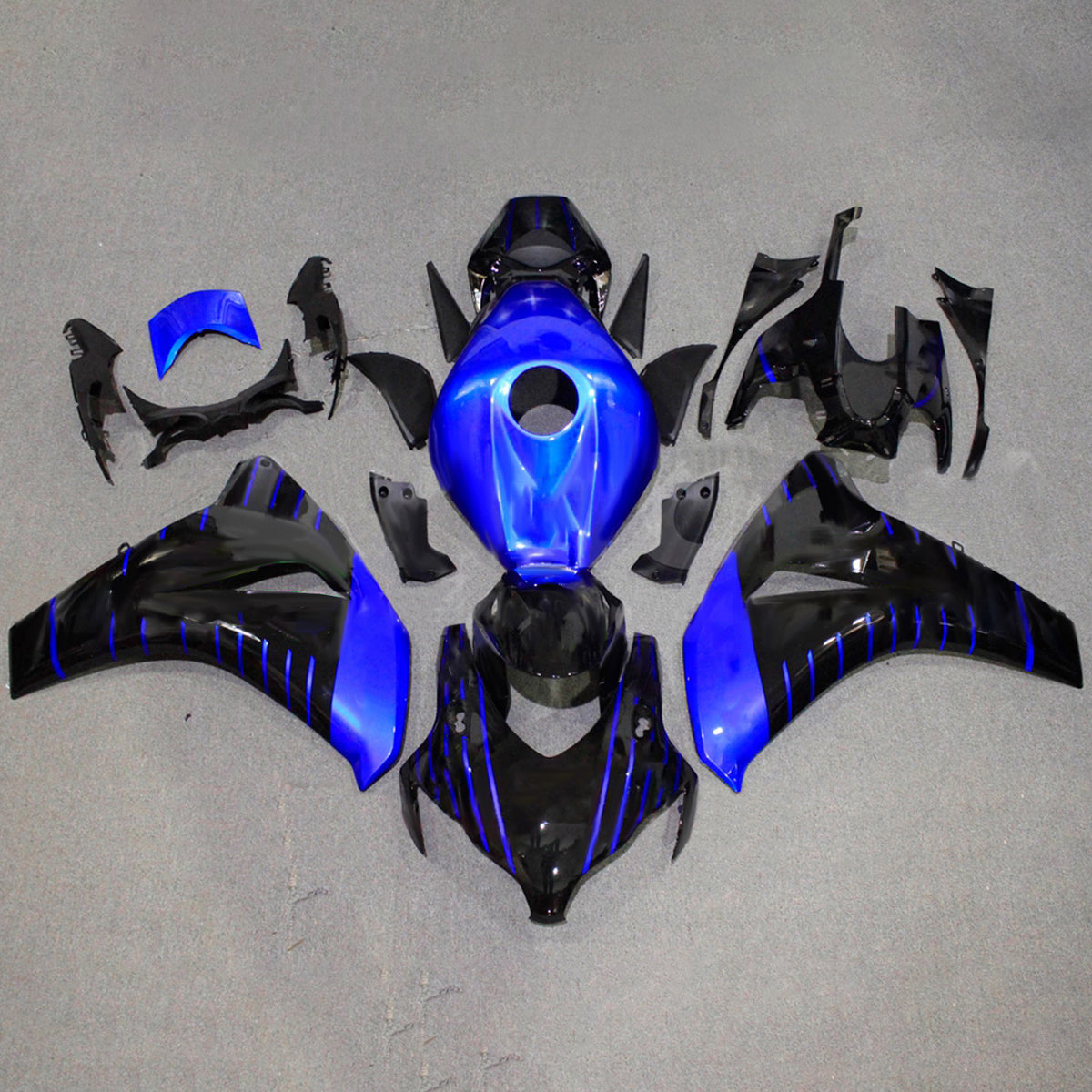 Amotopart 2008-2011 Honda CBR1000RR Black Blue Fairing Kit