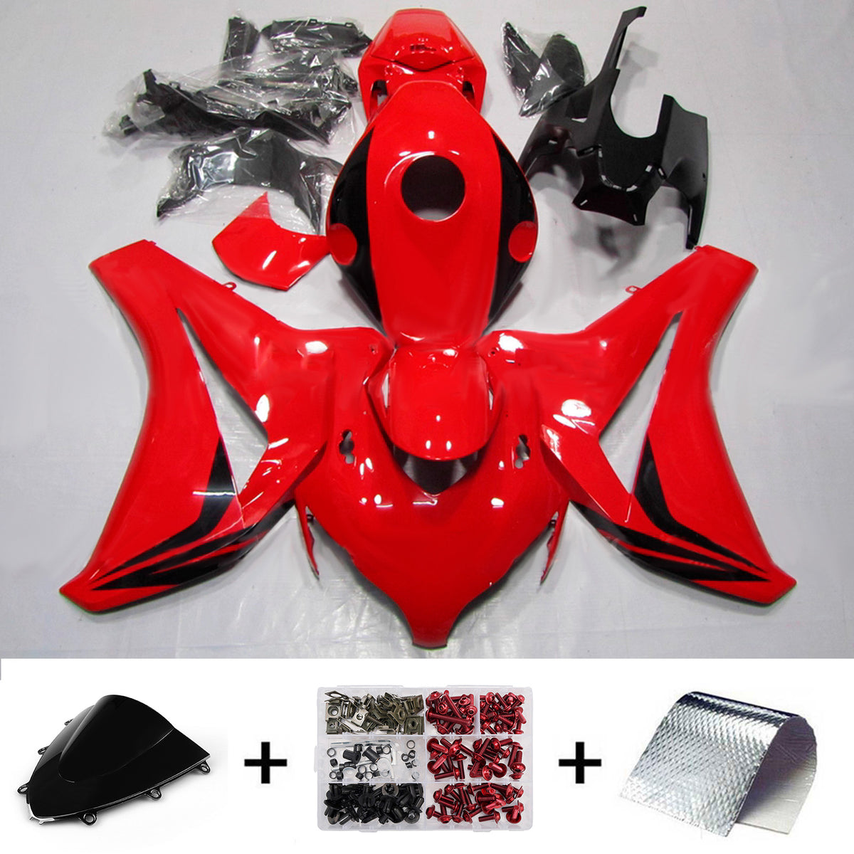 Amotopart 2008-2011 Honda CBR1000RR Red Fairing Kit
