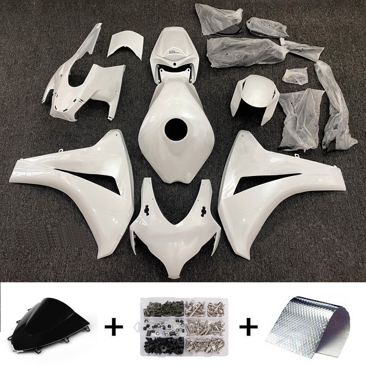Zestaw owiewek Amotopart 2008-2011 do Hondy CBR1000RR w kolorze białym