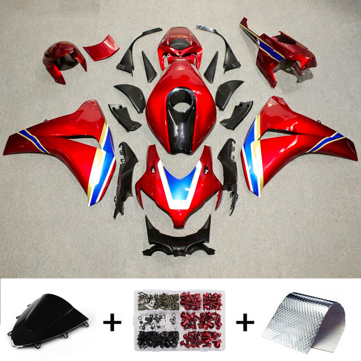 Amotopart 2008-2011 Honda CBR1000RR Red Fairing Kit