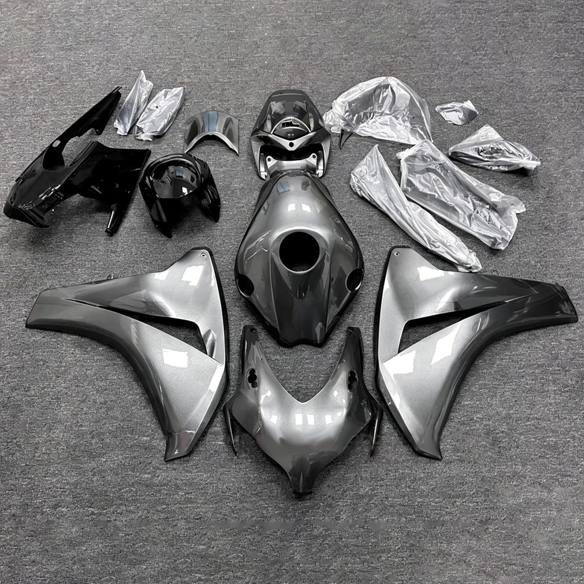 Sada Amotopart 2008-2011 Honda CBR1000RR Grey Fairing Kit
