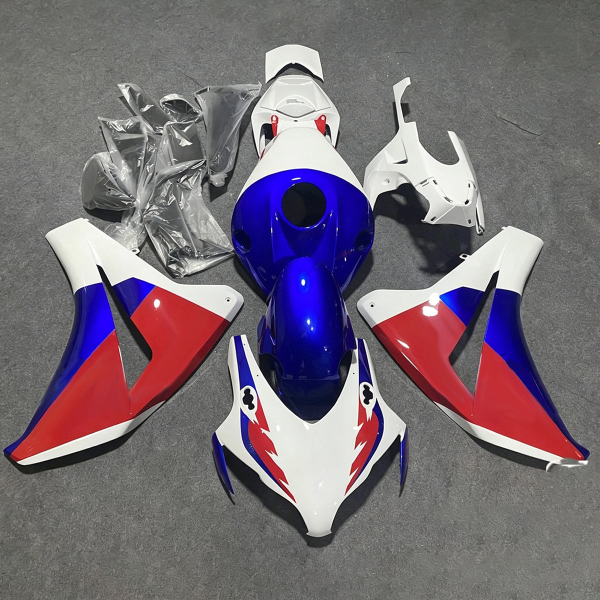 Amotopart 2008-2011 Honda CBR1000RR Blue Red White Fairing Kit