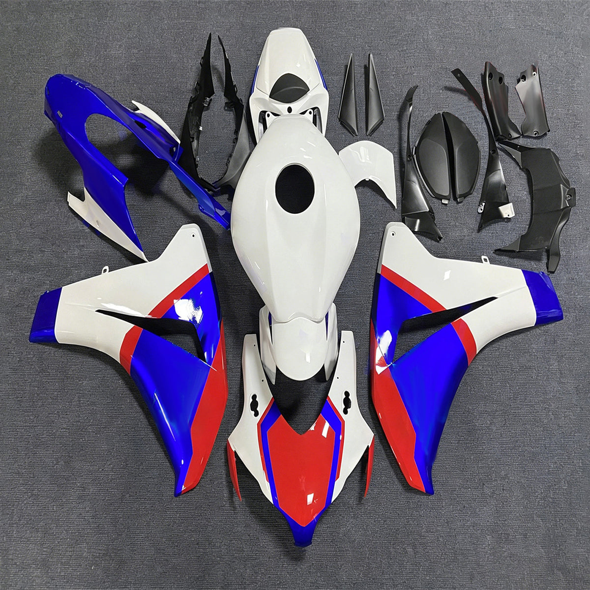 Amotopart 2008-2011 Honda CBR1000RR White Blue Red Fairing Kit