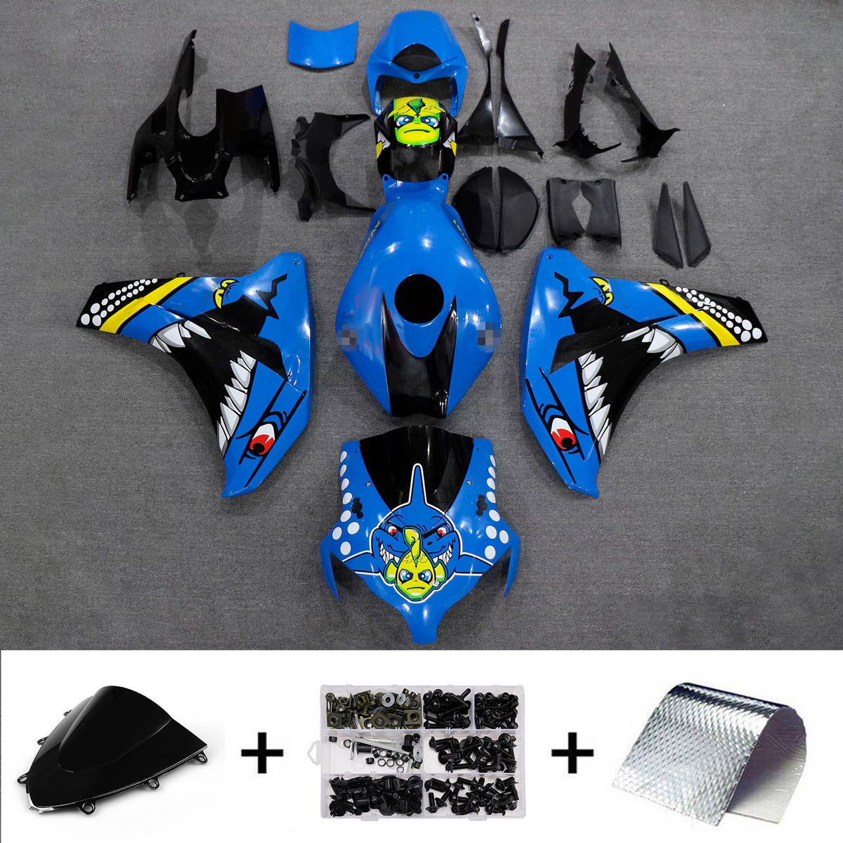 Amotopart 2008-2011 Honda CBR1000RR Blue Fairing Kit