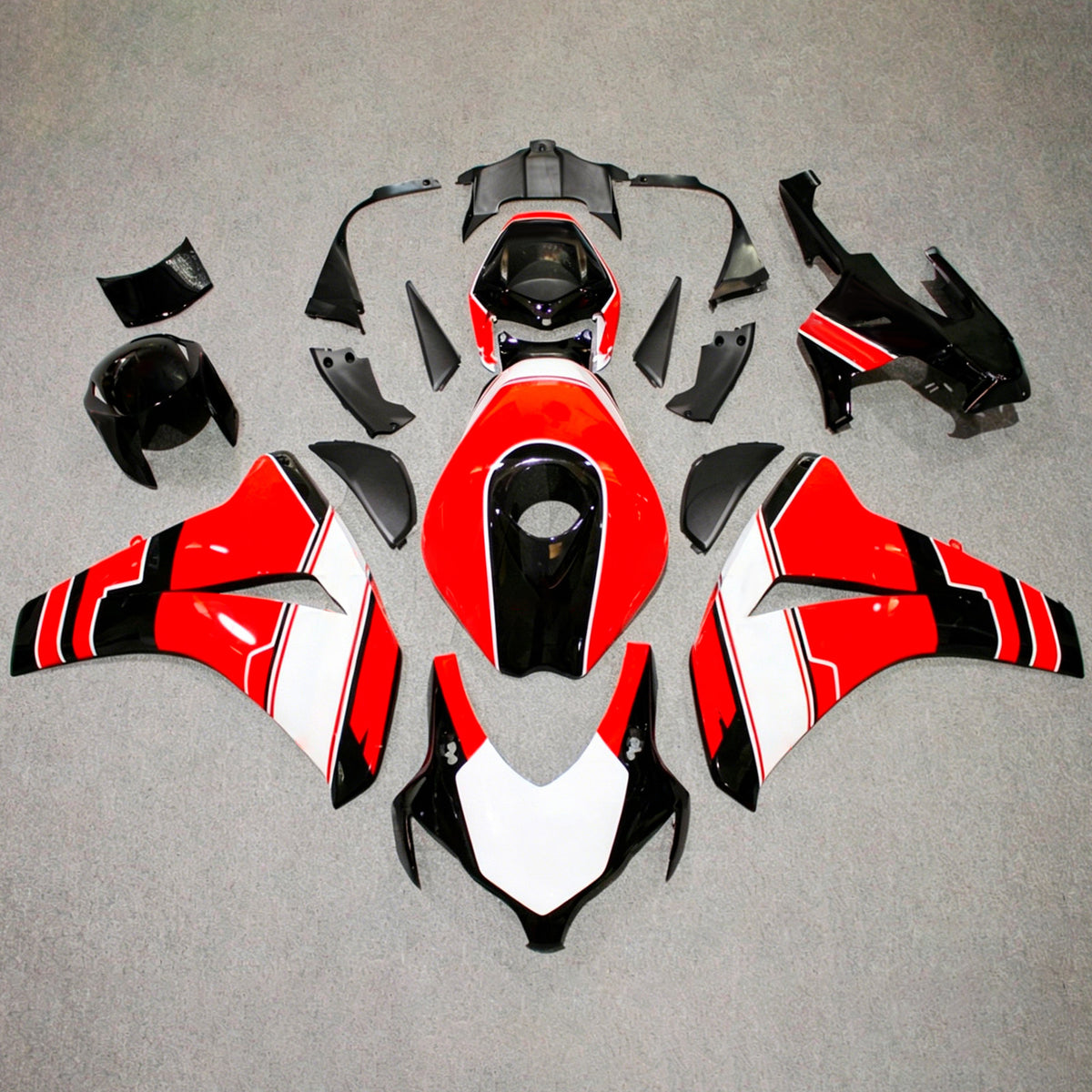 Amotopart 2008–2011 Honda CBR1000RR Rot Schwarz Verkleidungsset