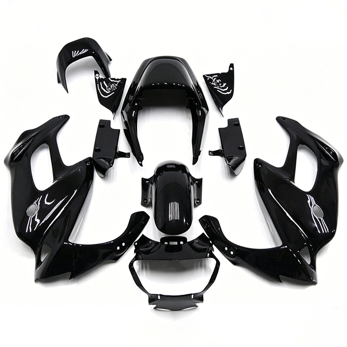 Amotopart 1997–2005 Honda VTR1000F schwarzes Verkleidungsset