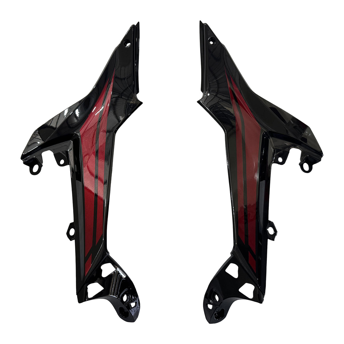 Amotopart 2017-2019 Kawasaki ER-6F Ninja 650R Black White Red Fairing Kit