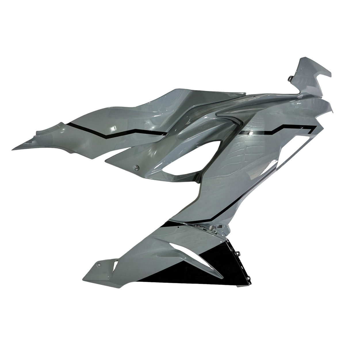 Amotopart 2019–2023 Kawasaki ZX-6R Grau Schwarz Weiß Verkleidungsset