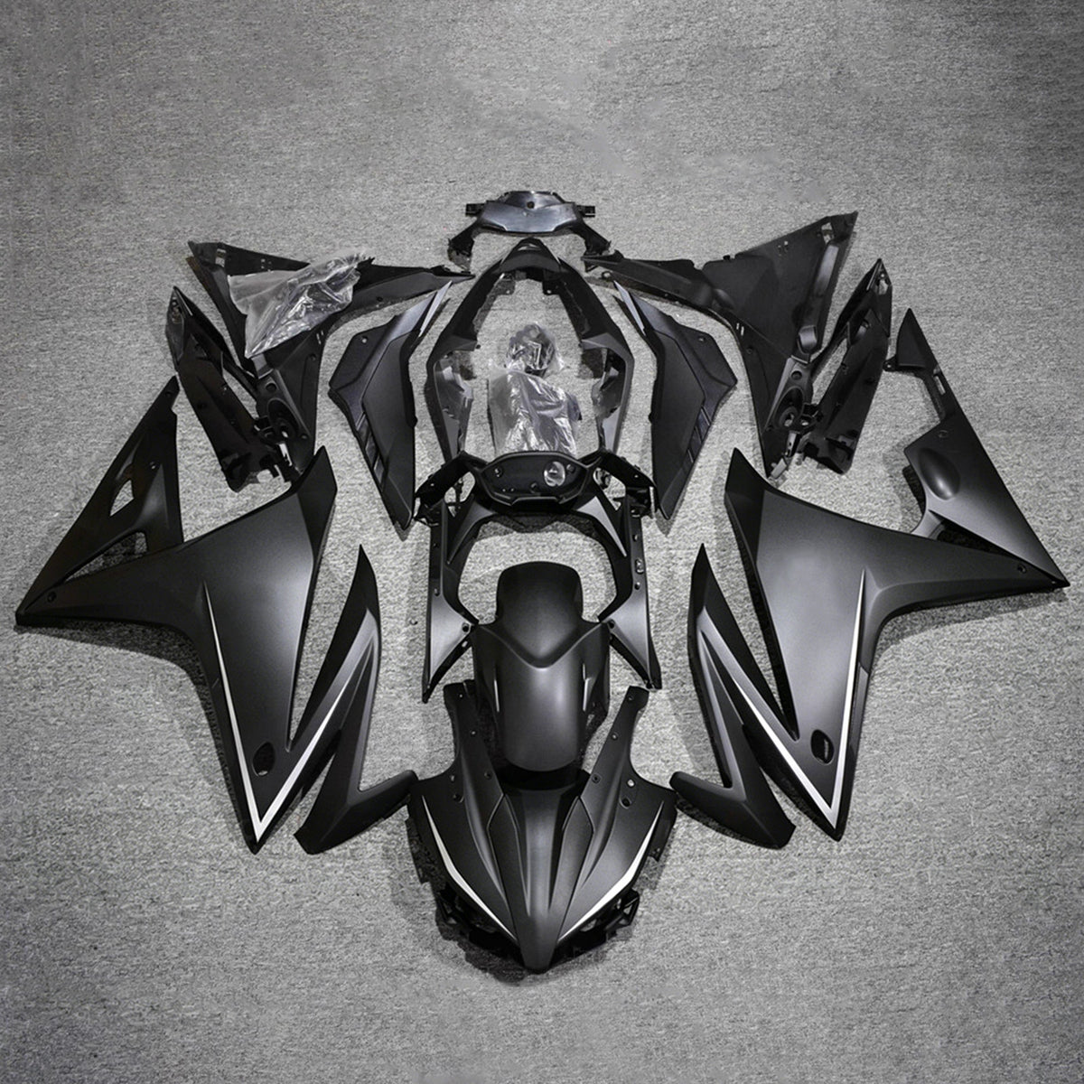 Amotopart 2016–2018 Honda CBR500R schwarzes Verkleidungsset