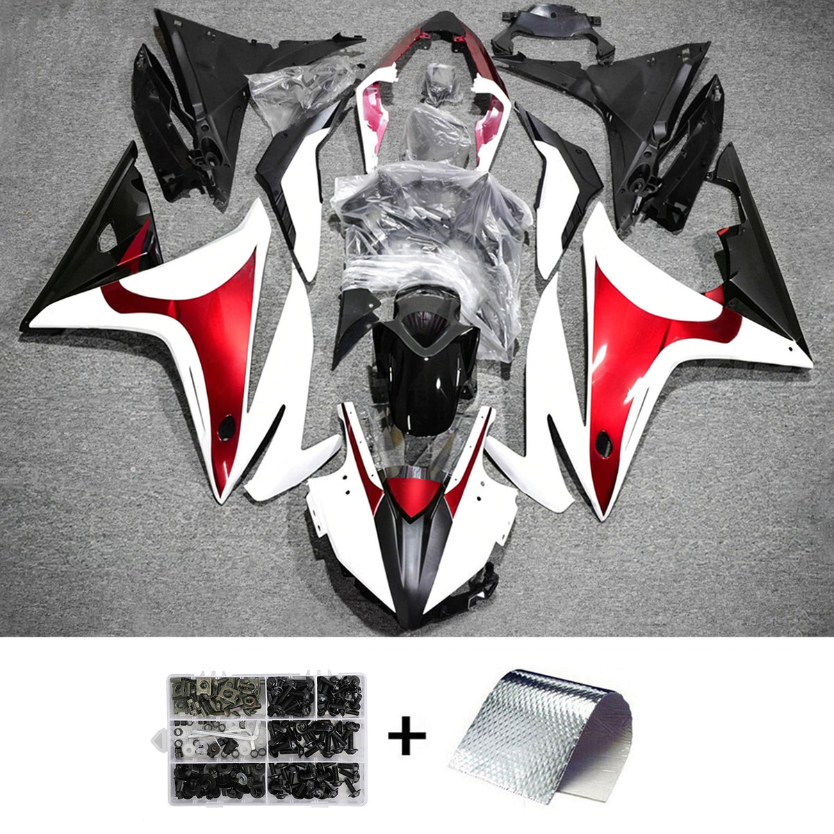 Kit carena Amotopart 2016-2018 Honda CBR500R bianco rosso