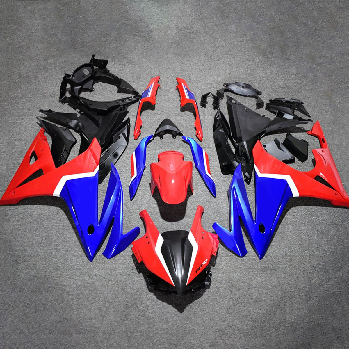 Amotopart 2016-2018 Honda CBR500R rood-blauwe kuipset