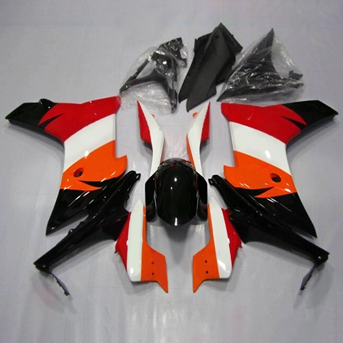 Kit carena Amotopart 2011-2013 Honda CBR600F bianco rosso arancione