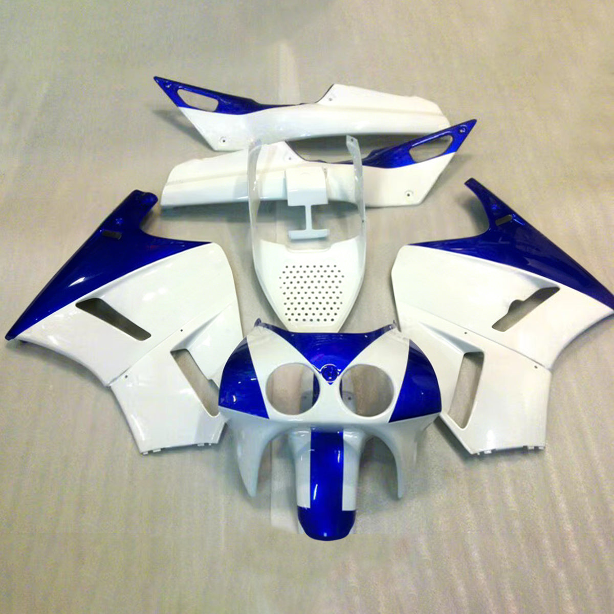 Amotopart 1988-1992 Honda VFR400R NC30 Blue White Fairing Kit
