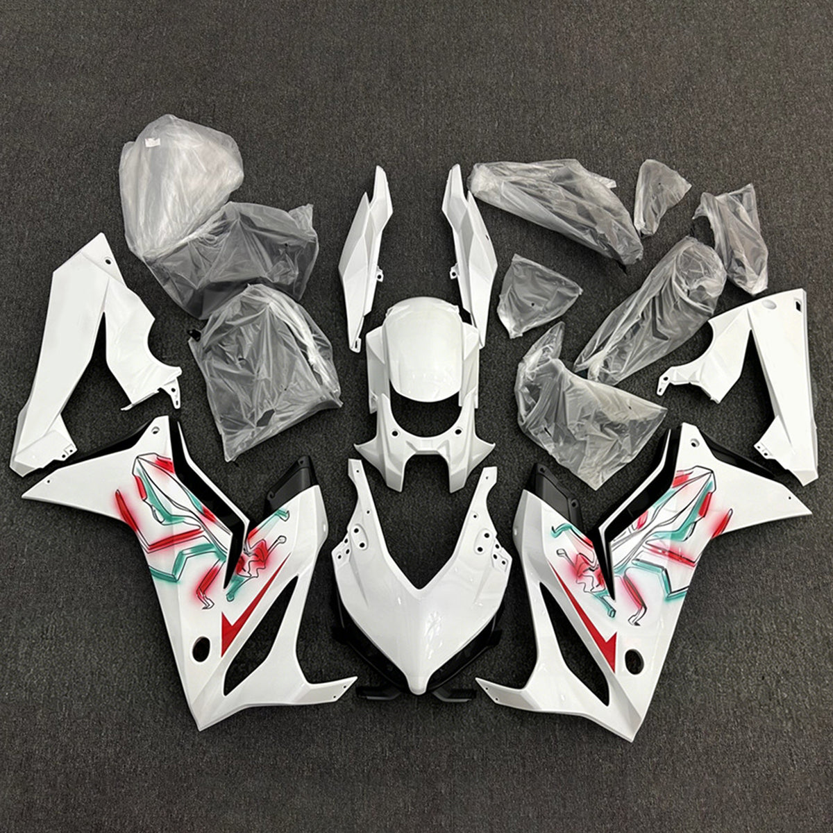 Sada kapotáže Amotopart 2021-2023 Honda CBR650R bílá šedá černá