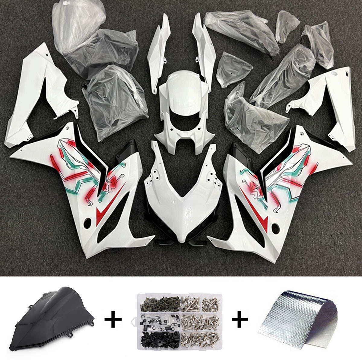Sada kapotáže Amotopart 2021-2023 Honda CBR650R bílá šedá černá