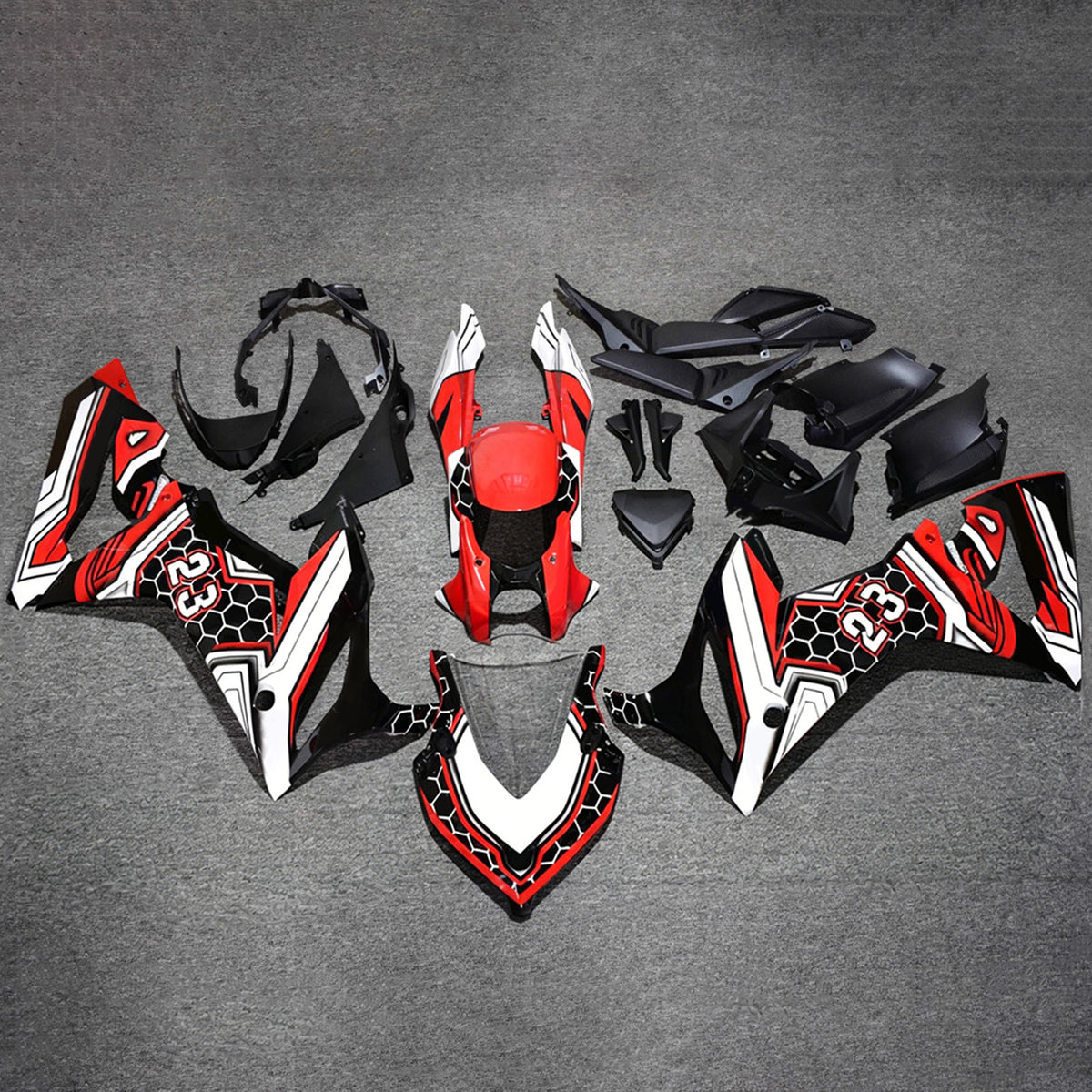 Sada kapotáže Amotopart 2021-2023 Honda CBR650R Black Red White