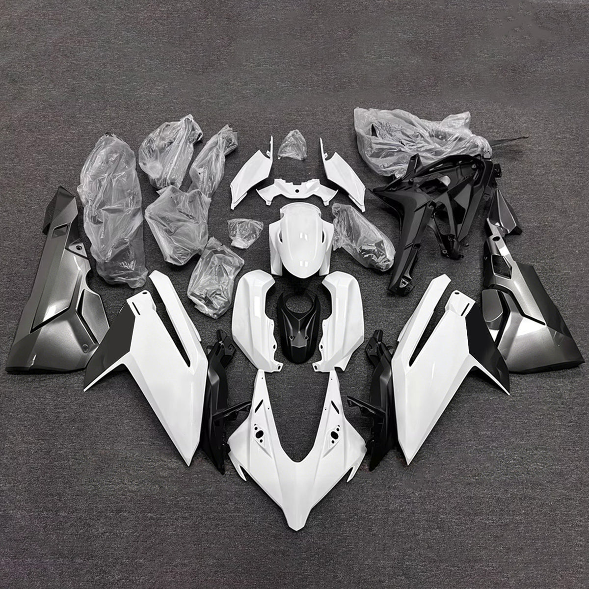 Amotopart 2023-2024 Honda CBR250RR Gray White Black Fairing Kit