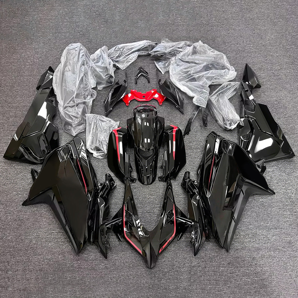 Amotopart 2023–2024 Honda CBR250RR Grau Schwarz Verkleidungsset