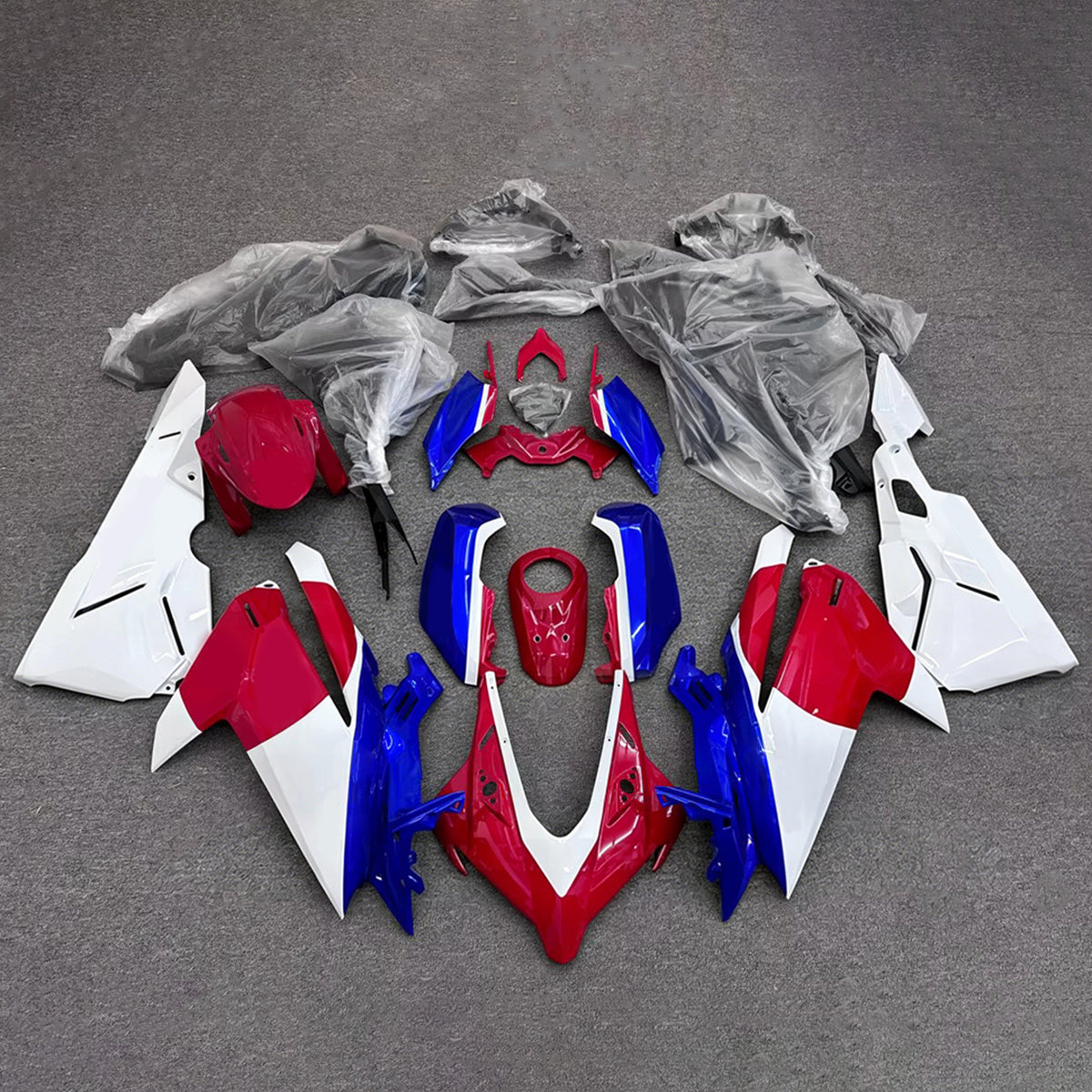 Amotopart 2023-2024 Honda CBR250RR Red Blue White Fairing Kit