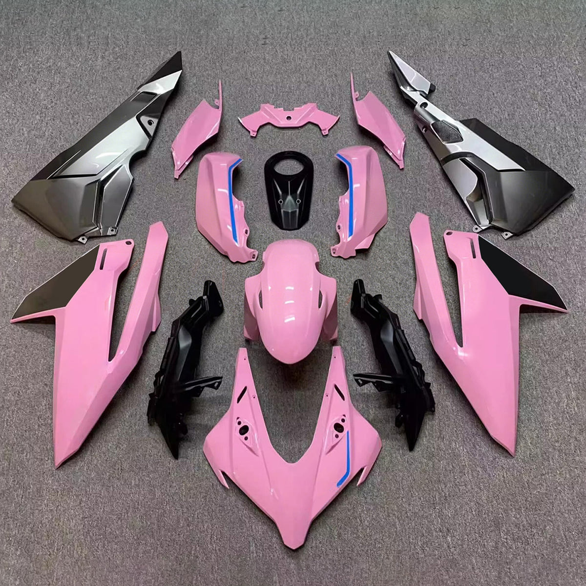 Amotopart 2023-2024 Honda CBR250RR Pink Black Fairing Kit