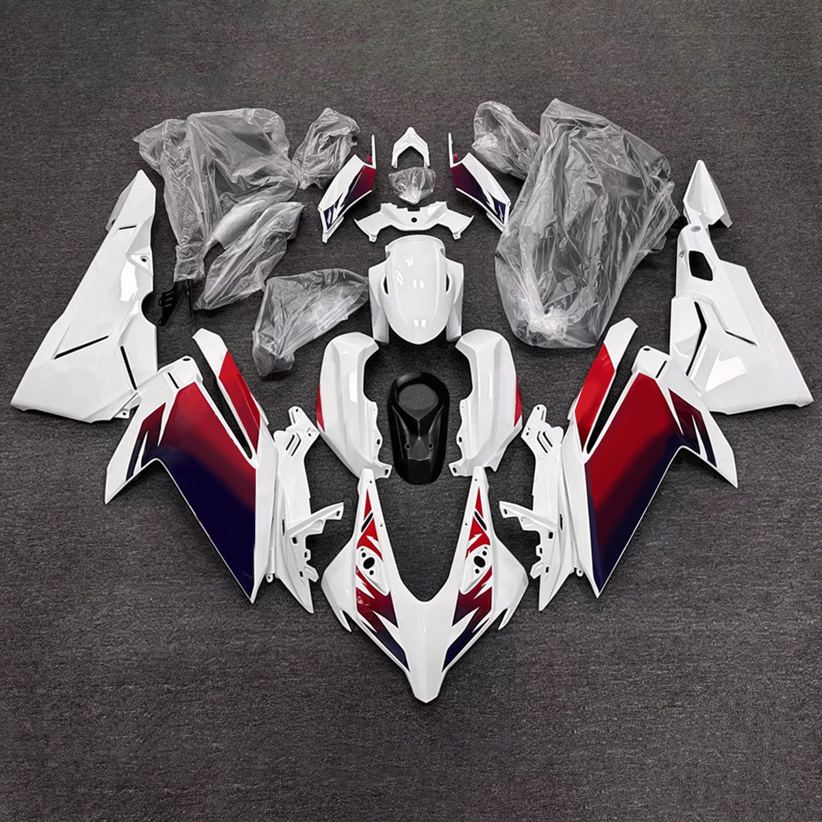 Amotopart 2023-2024 Honda CBR250RR White Black Red Fairing Kit