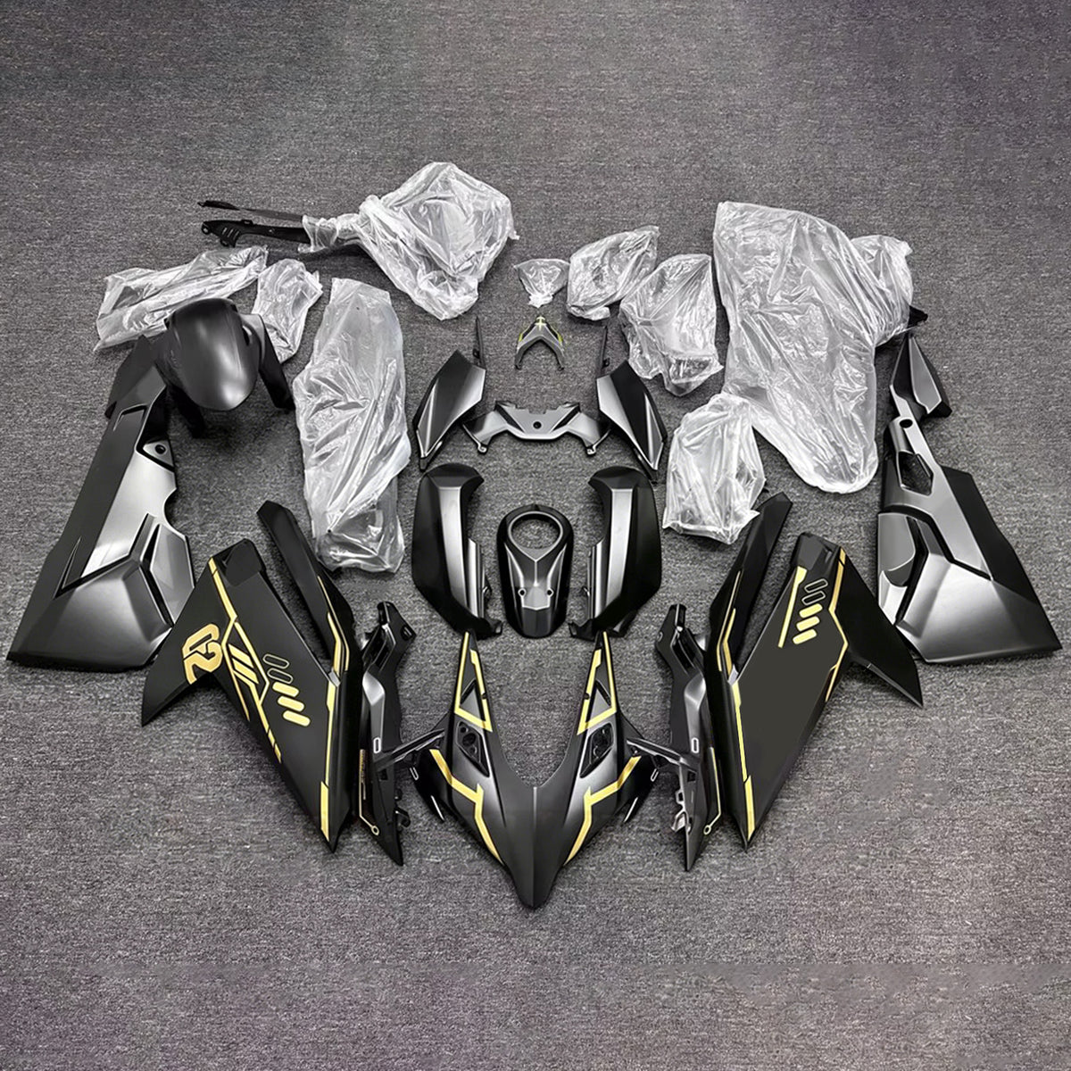 Amotopart 2023-2024 Honda CBR250RR grijszwarte kuipset