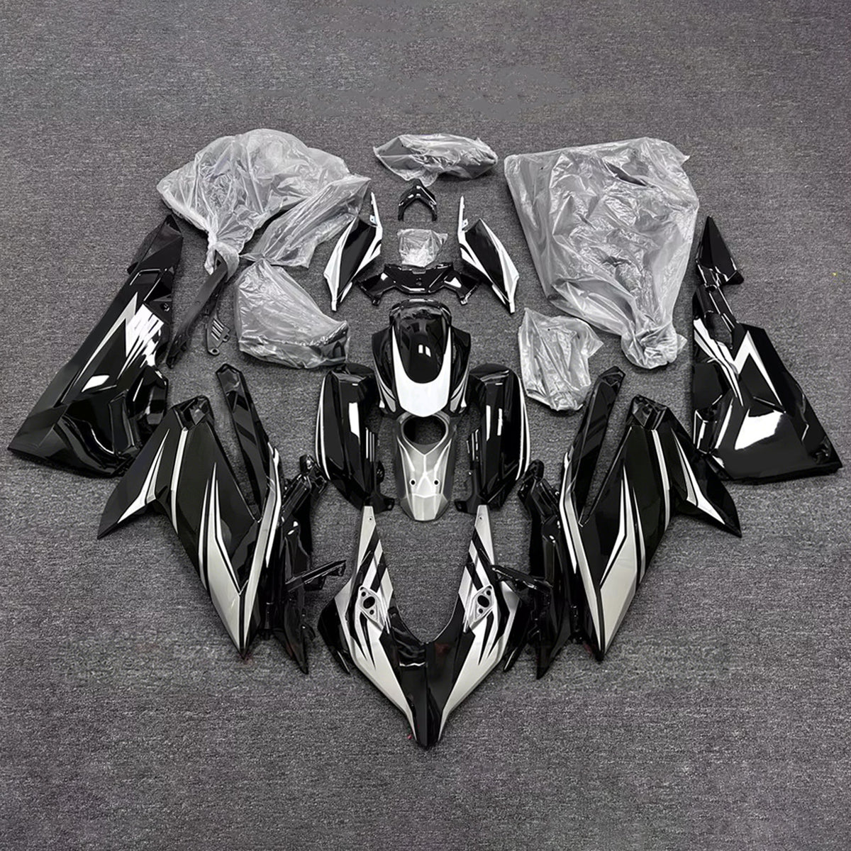 Amotopart 2023-2024 Honda CBR250RR zwartgrijze kuipset