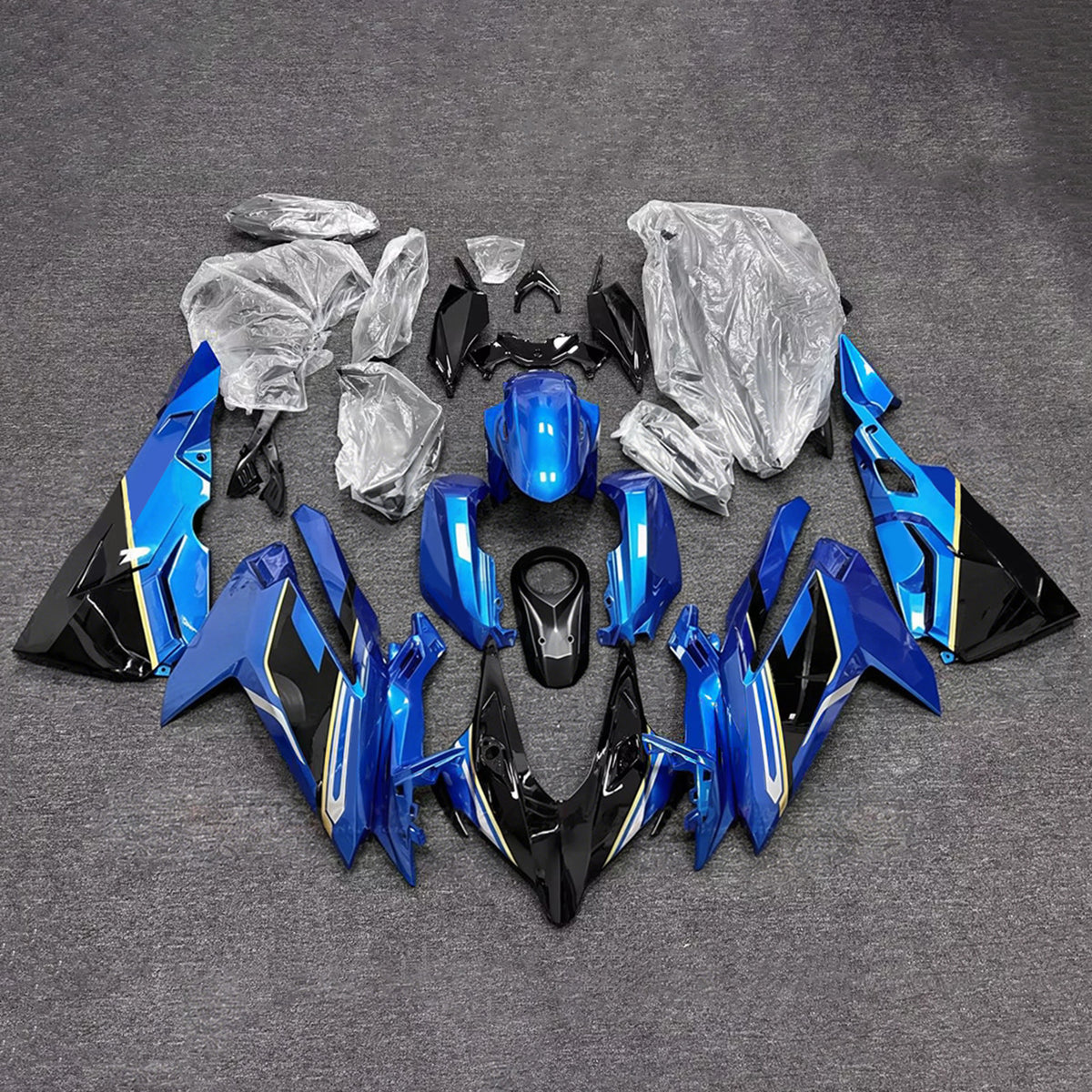Kit carena Amotopart 2023-2024 Honda CBR250RR blu nero