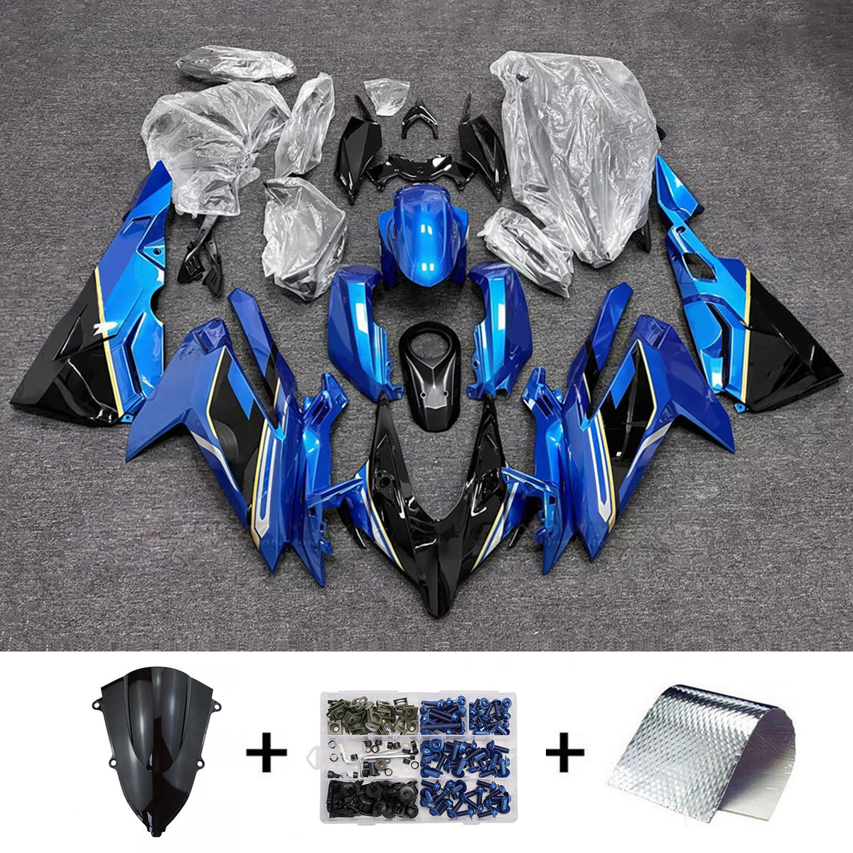 Sada kapotáže Amotopart 2023-2024 Honda CBR250RR Blue Black