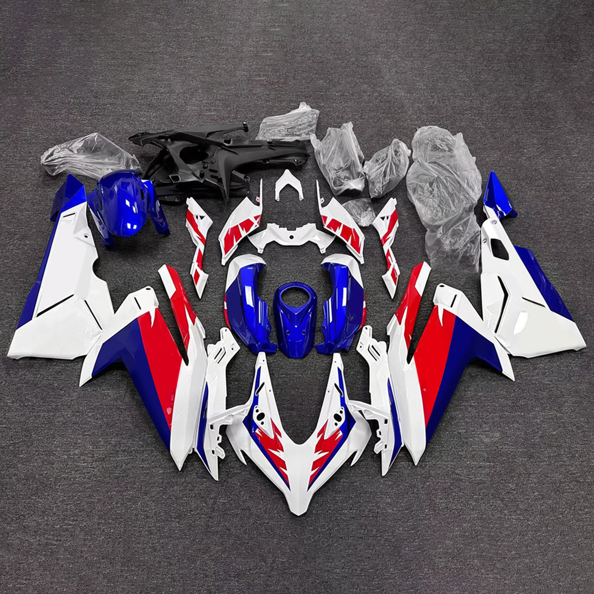 Amotopart 2023–2024 Honda CBR250RR Schwarz Blau Weiß Verkleidungsset