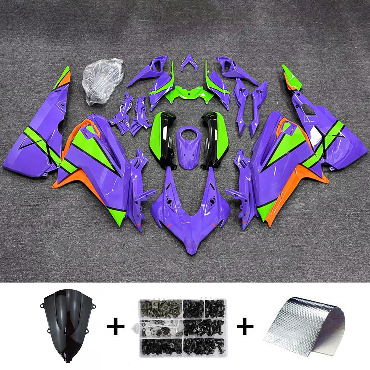 Amotopart 2023-2024 Honda CBR250RR blauw paars groene kuipset